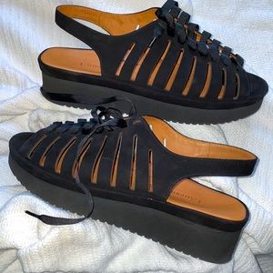 L’Amour DesPieds Lace Up Wedge Shoe